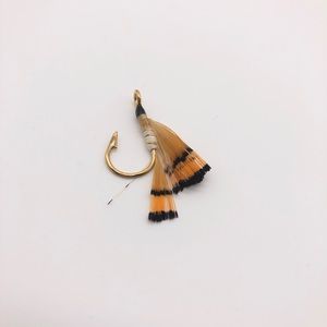 Gold Tone Fish Hook Pendant